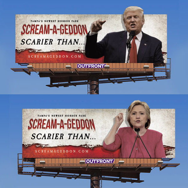 Scream-a-geddon billboard